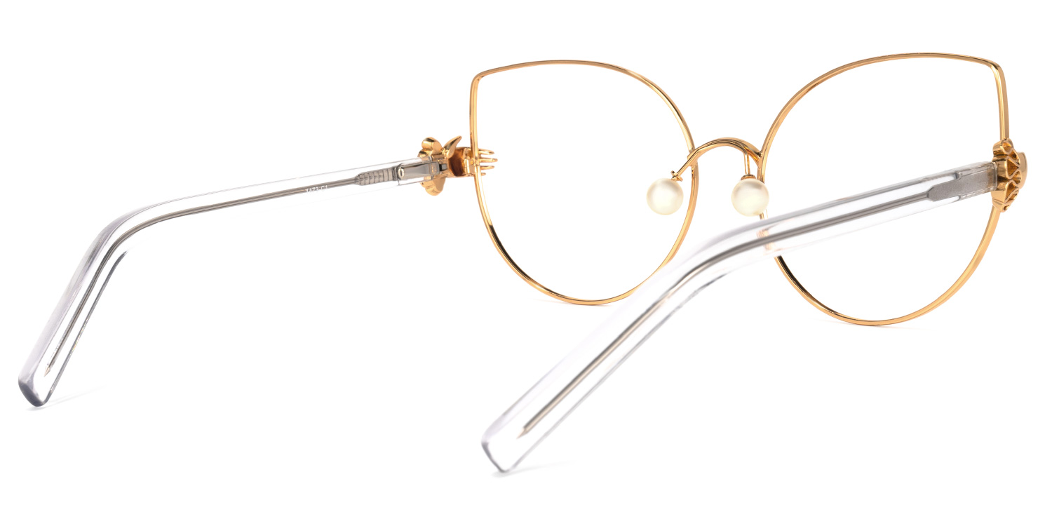 Clover Gold Cateye Brille3