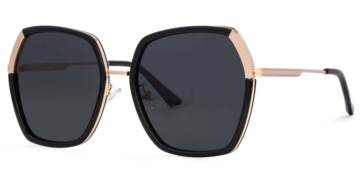 Zula Schwarz Geometrisch Sonnenbrille1