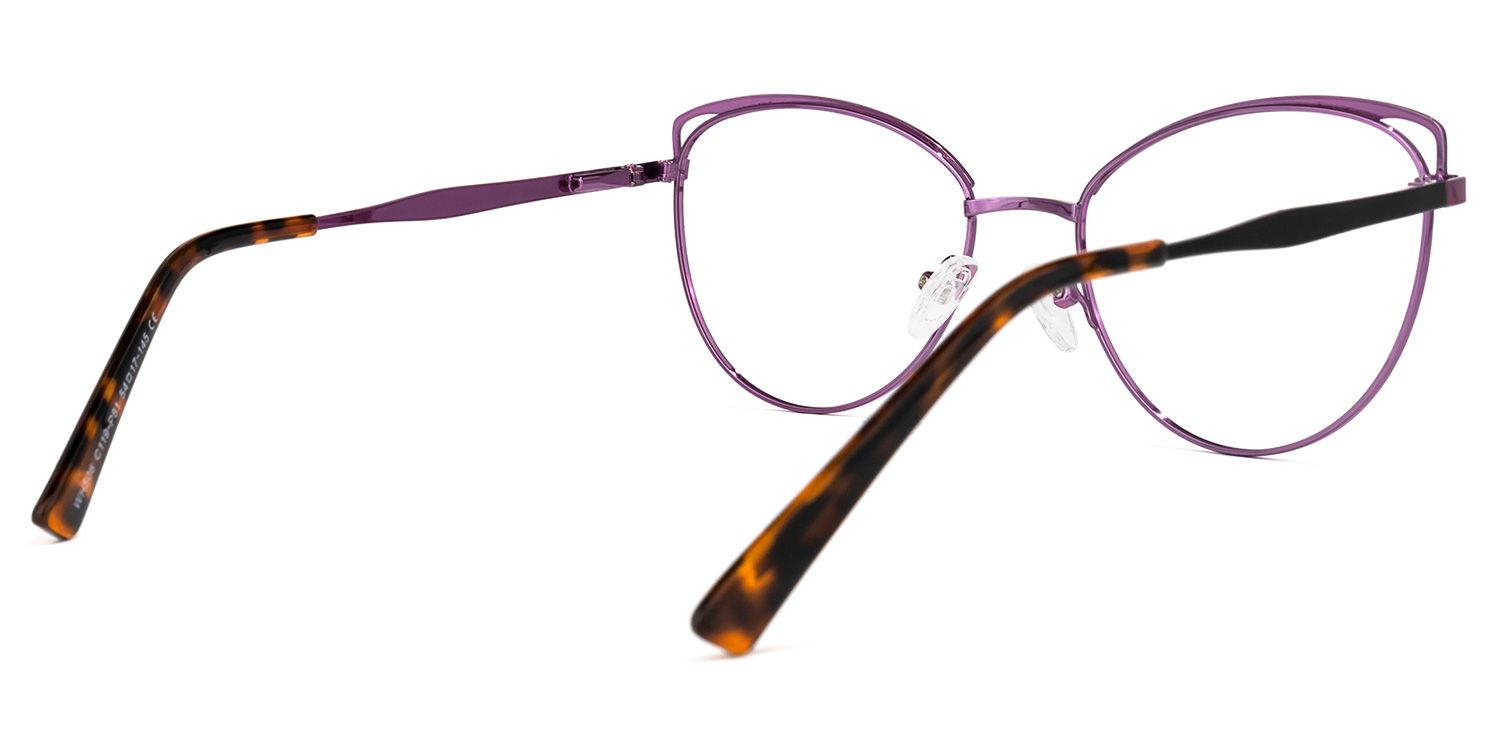Baade Lila-Schwarz Cateye Brille2
