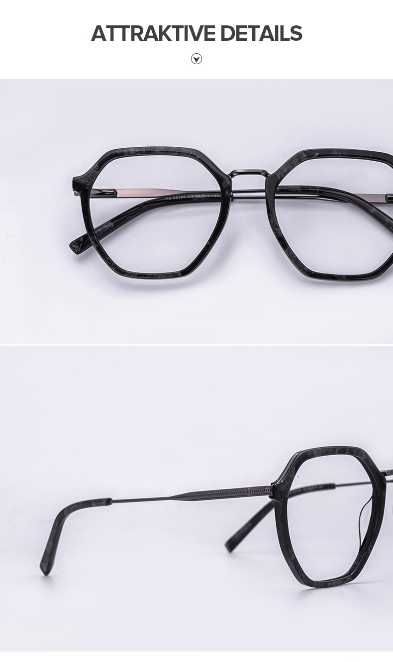 Chaima Schwarz Geometrisch Brille
