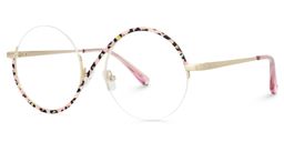 Alina Blumendruck-Rosa Rund Brille1