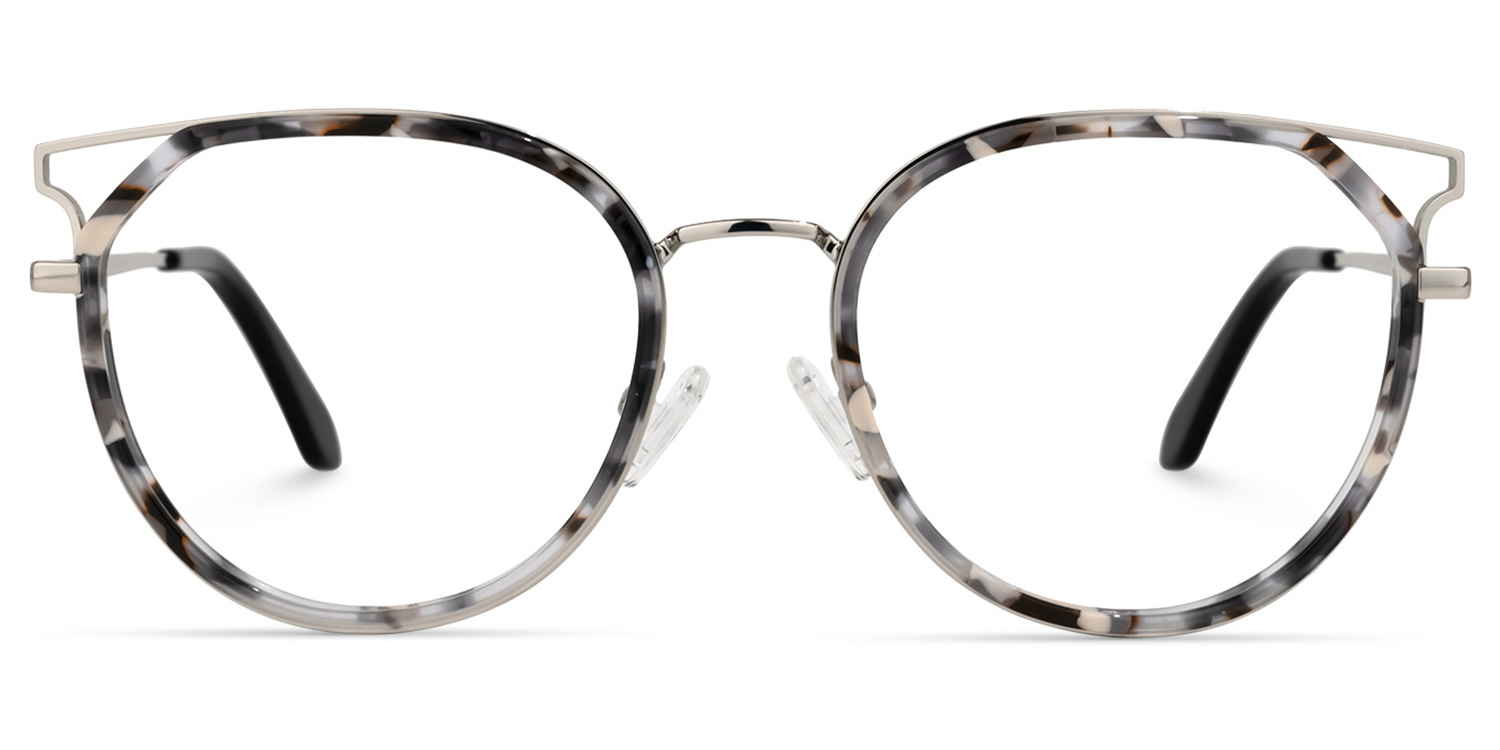 Waddell Grau-Tortoise Rund Brille0