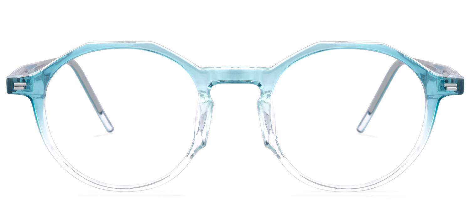 Sasha Blau Kristall Rund Brille0