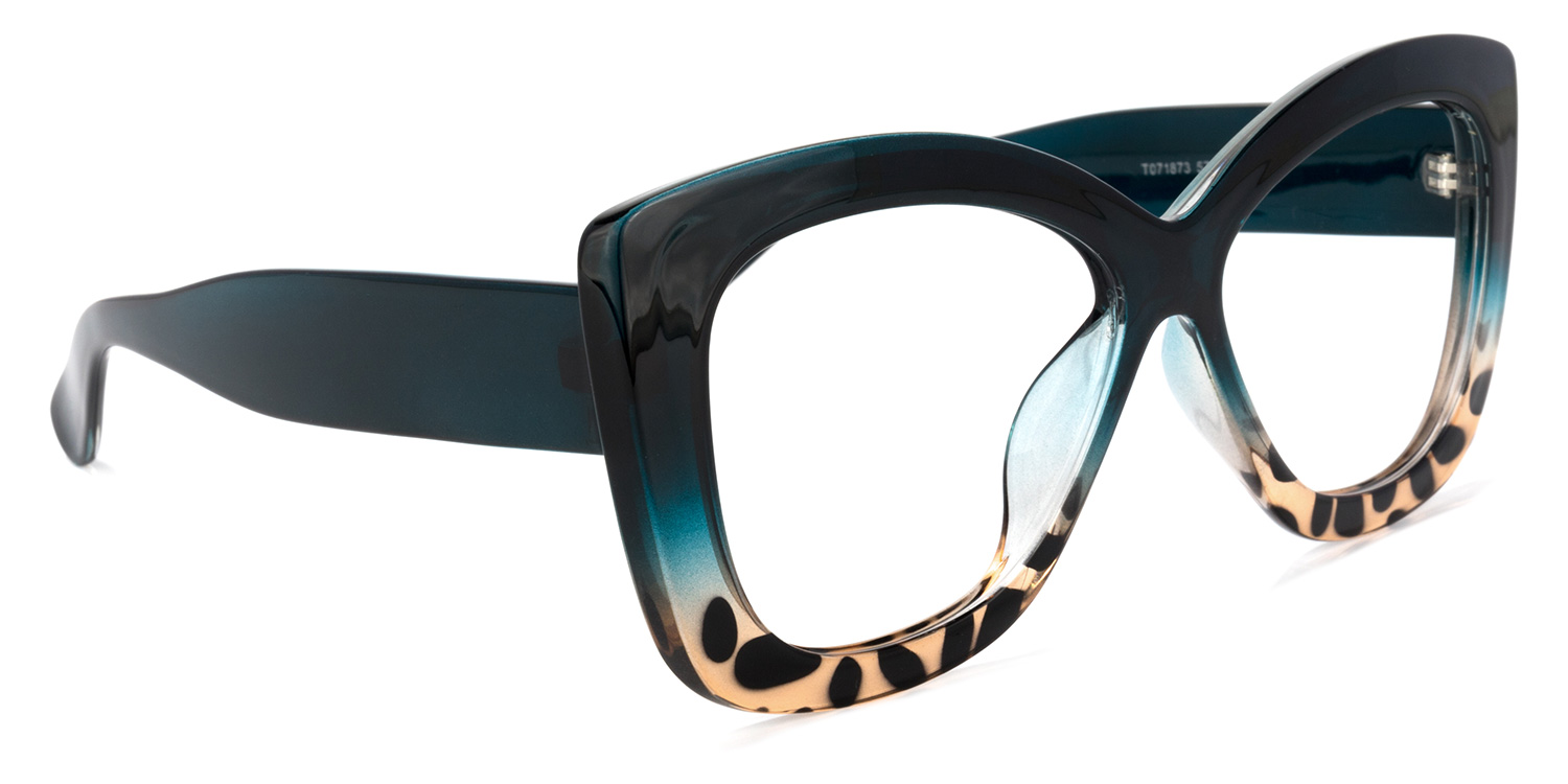 Xanthus Dunkelblau Schildkröte Schmetterling-Form Brille2