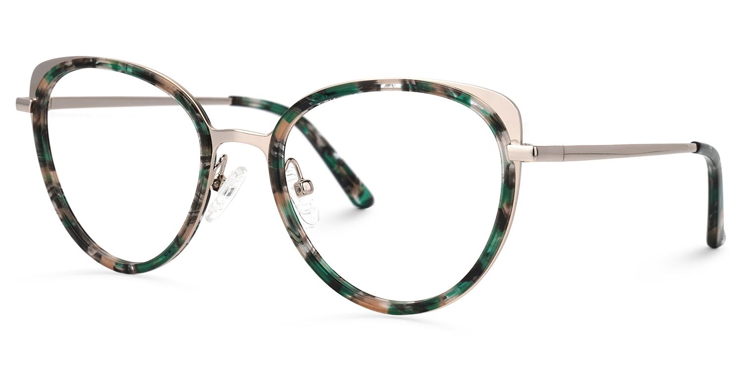 Vanesa Grüne Tortoise Cateye Brille1
