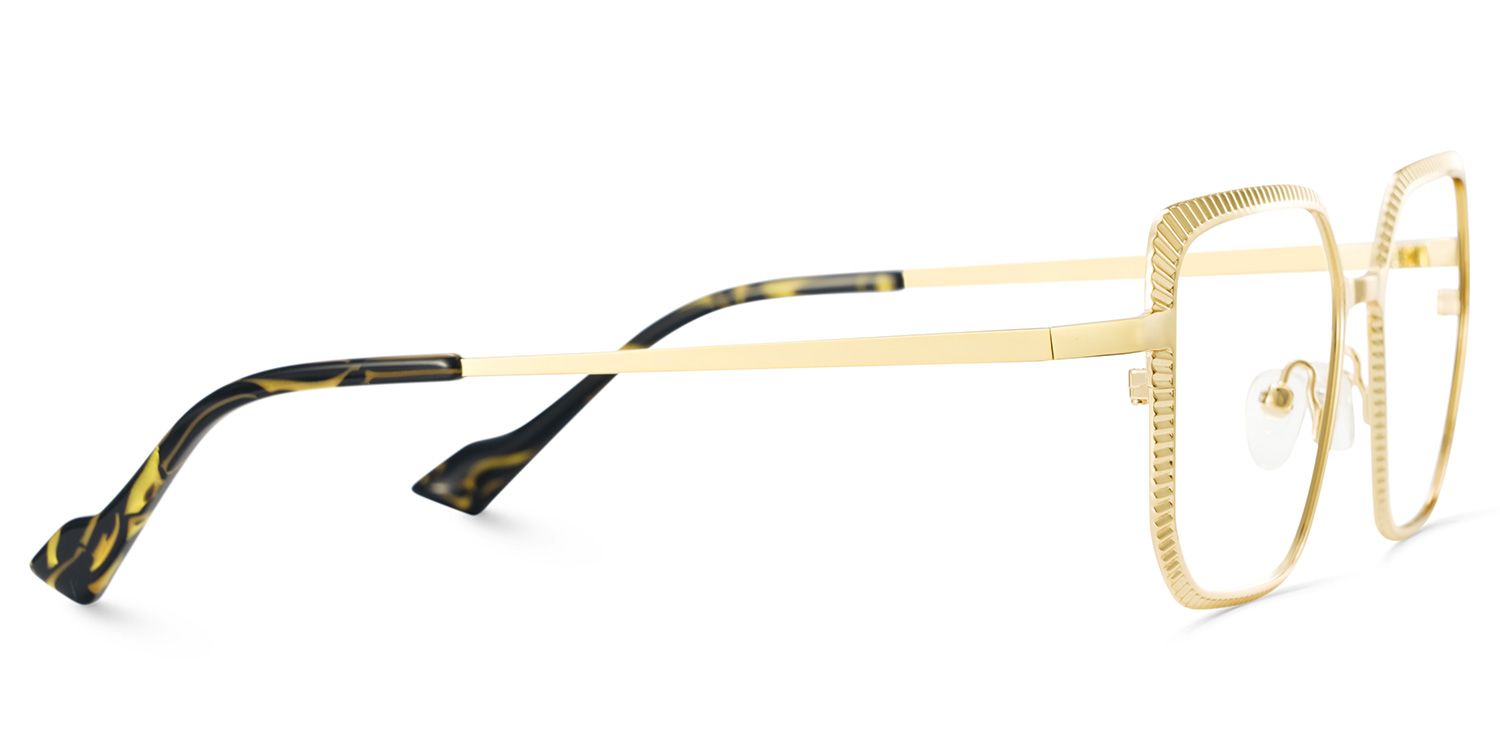 Maverick Gold Quadratisch Metall Brille5