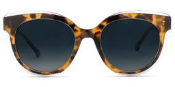 Ike Braun-Tortoise Cateye Sonnenbrille0