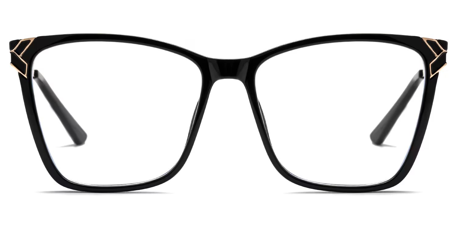 Tricee Schwarz Quadratisch Gemischte-Materialien Brille0