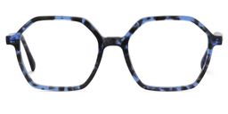 Mollie Schwarz-Blau Geometrisch Brille0