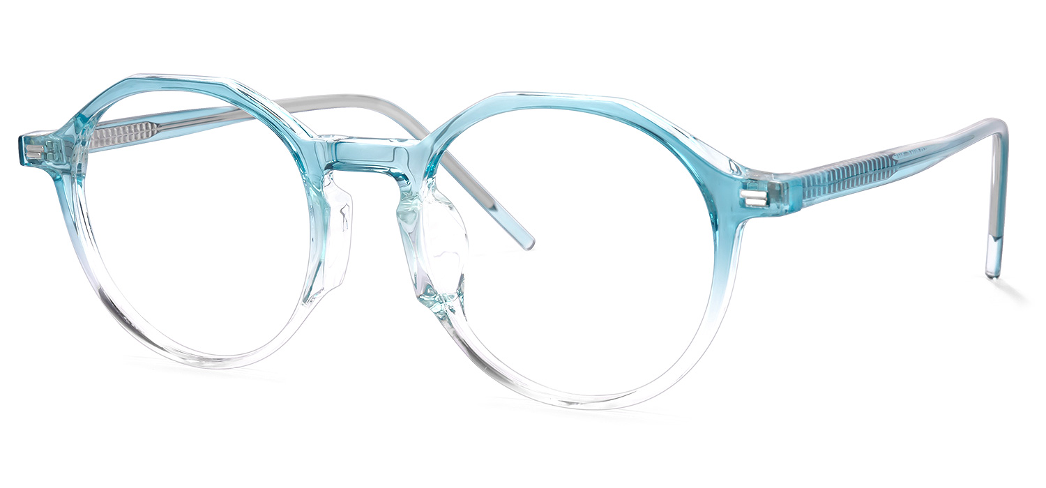 Sasha Blau Kristall Rund Brille1