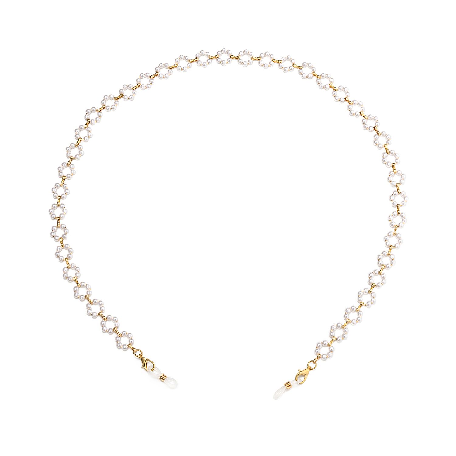 Joni Weiß Perle Brillenkette1