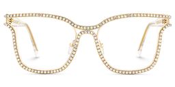 Shine Gold Quadratisch Brille0