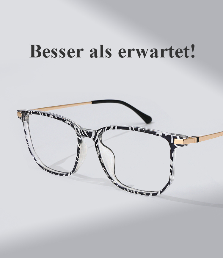 Fezell Schwarz-Weiß Rechteckig Brille