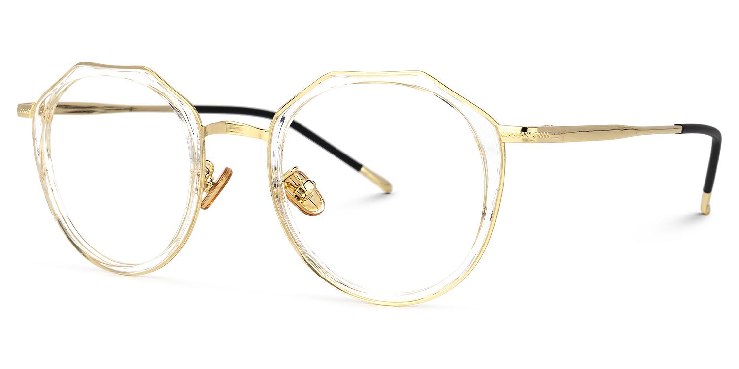 Helewise Gold Geometrisch Brille1