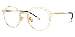 Helewise Gold Geometrisch Brille1