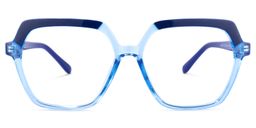 Norah Blau Klar Geometrisch Brille0