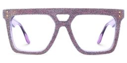 Rubin Lila Quadratisch Brille0