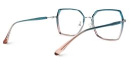 Burt Blau-Rosa Rechteckig Brille2