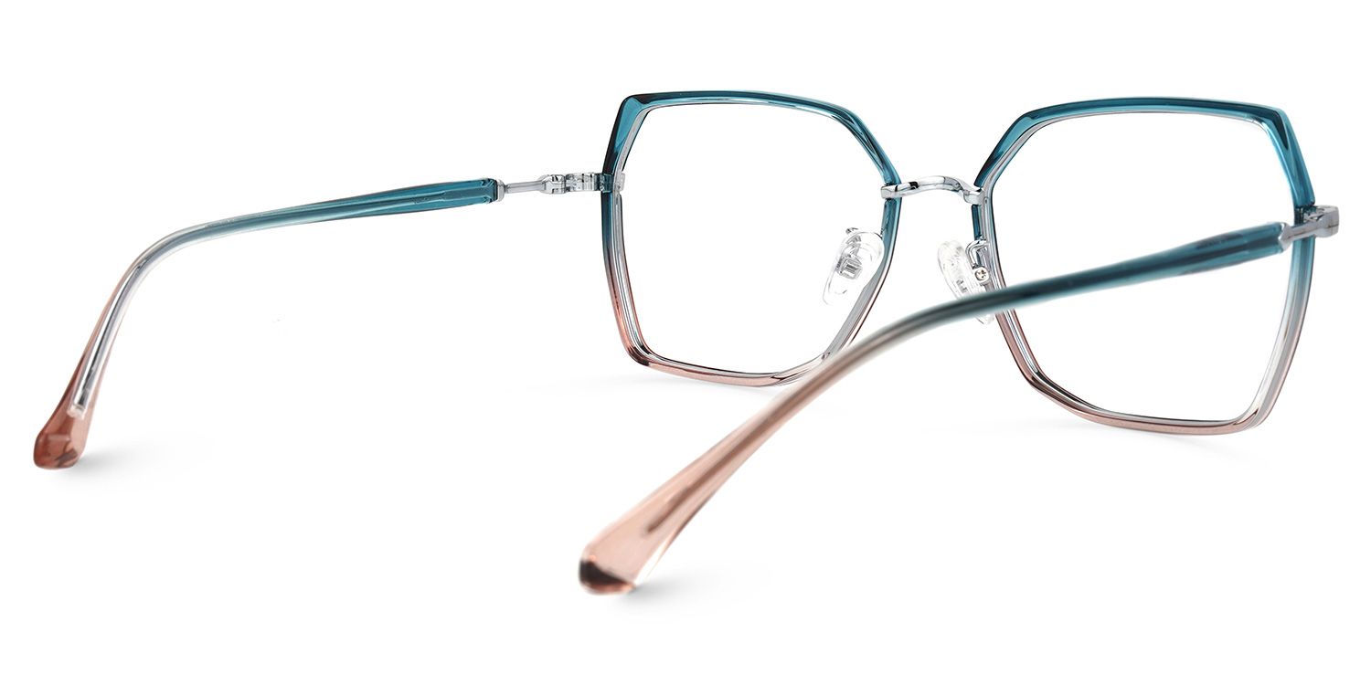 Burt Blau-Rosa Rechteckig Brille2