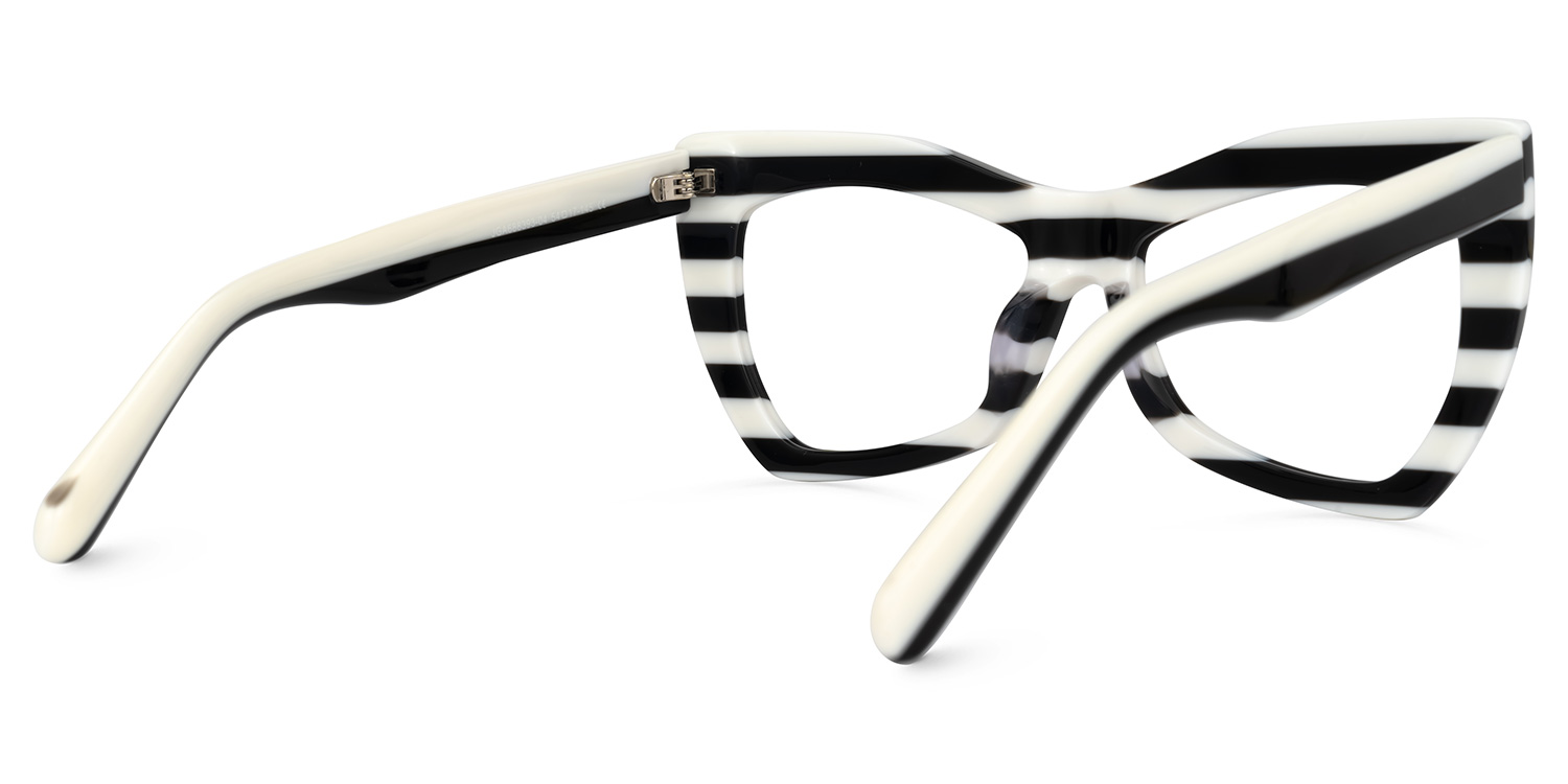 Bernita Schwarz-Weiß Geometrisch Brille2