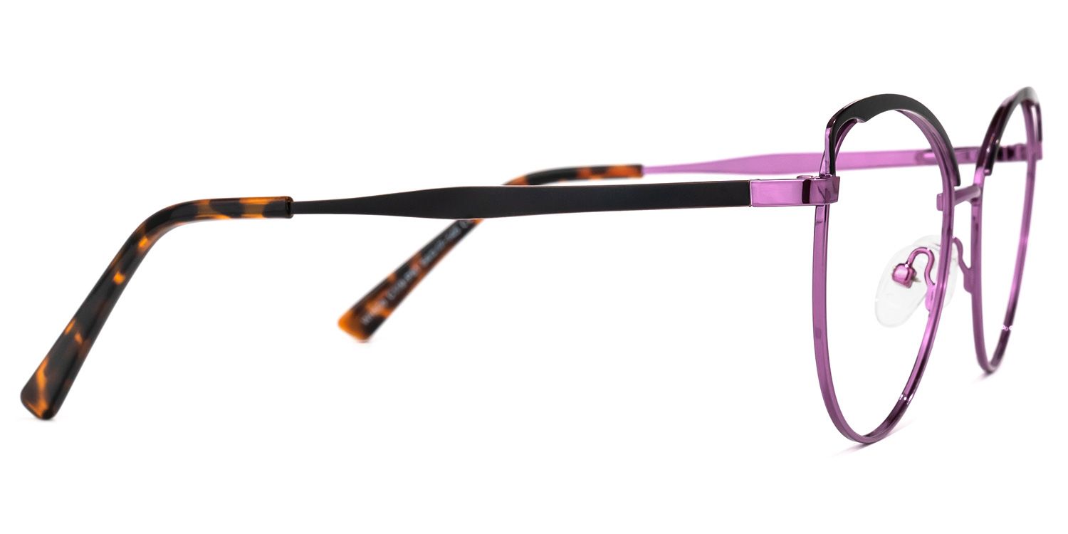 Baade Lila-Schwarz Cateye Brille3