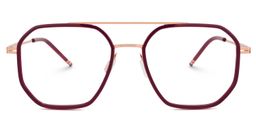 Bethany Rot Pilot Brille0