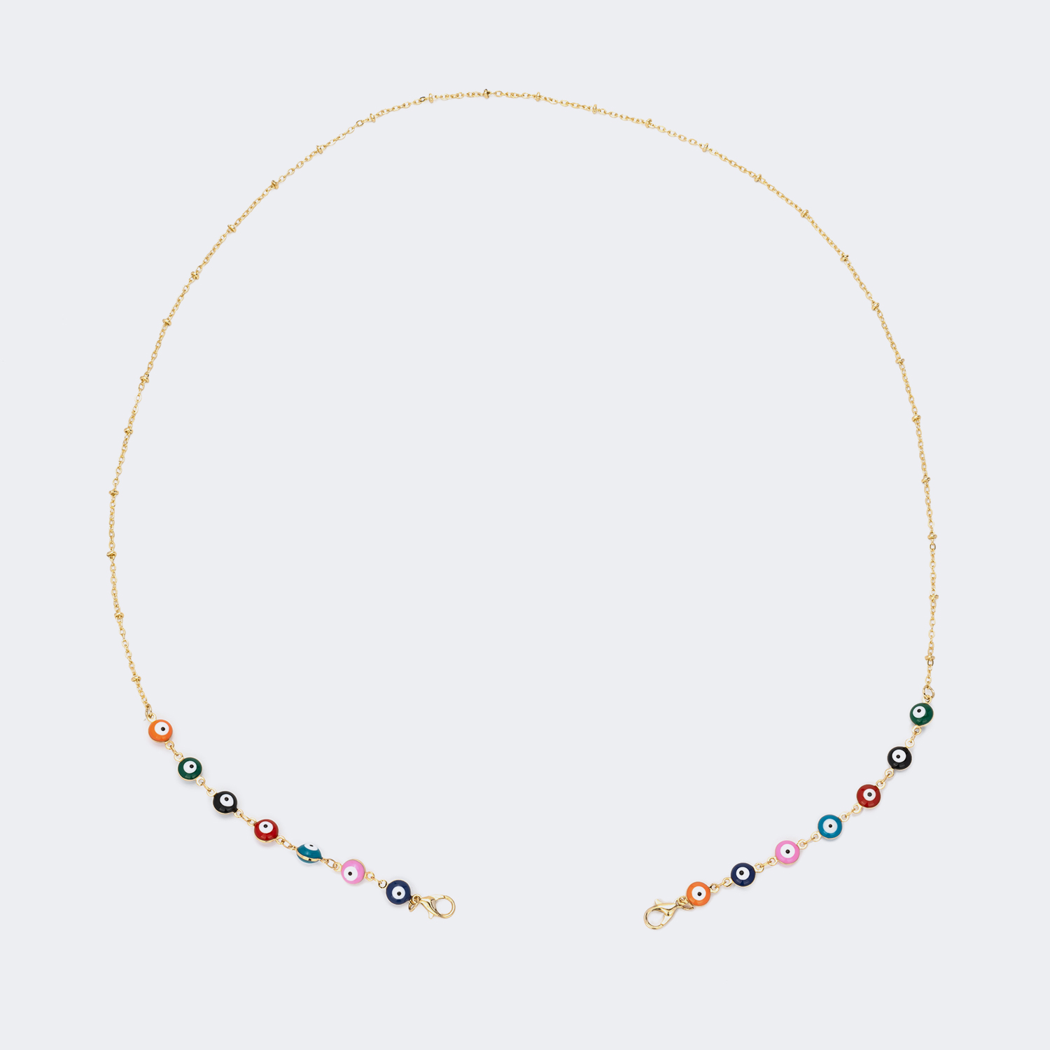 ZEELOOL Hart Bunte Perlen Brillenkette