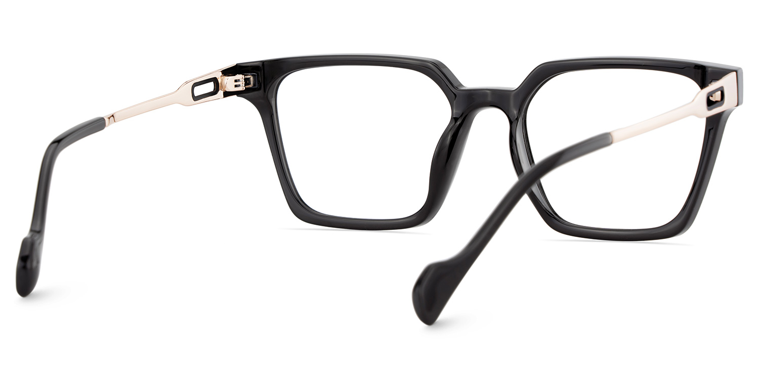 Mabel Schwarz Quadratisch Gemischte-Materialien Brille4