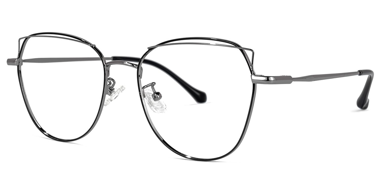 Denson Schwarz Cateye Brille1