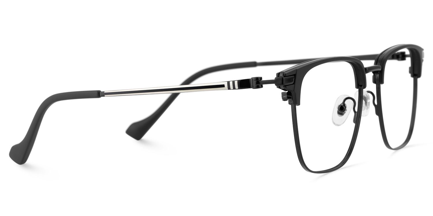 Alex Schwarz Browline Gemischte-Materialien Brille5