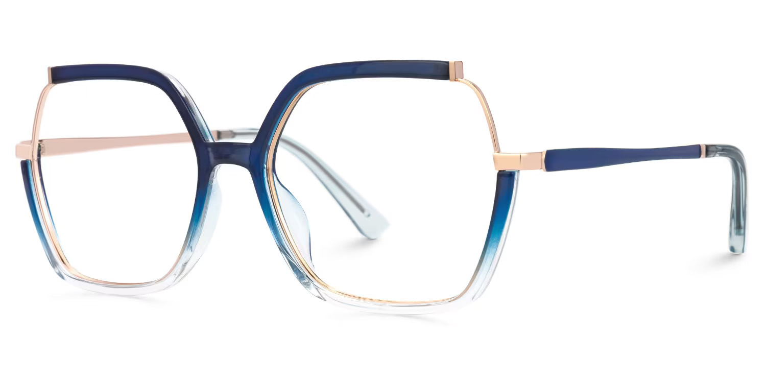 Yulisa Blau Quadratisch Brille4