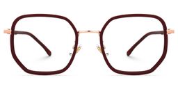 Kimi Dunkelrot Geometrisch Brille0