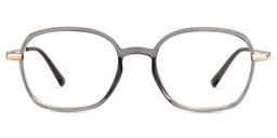 Maisie Grau Klar Quadratisch Brille0