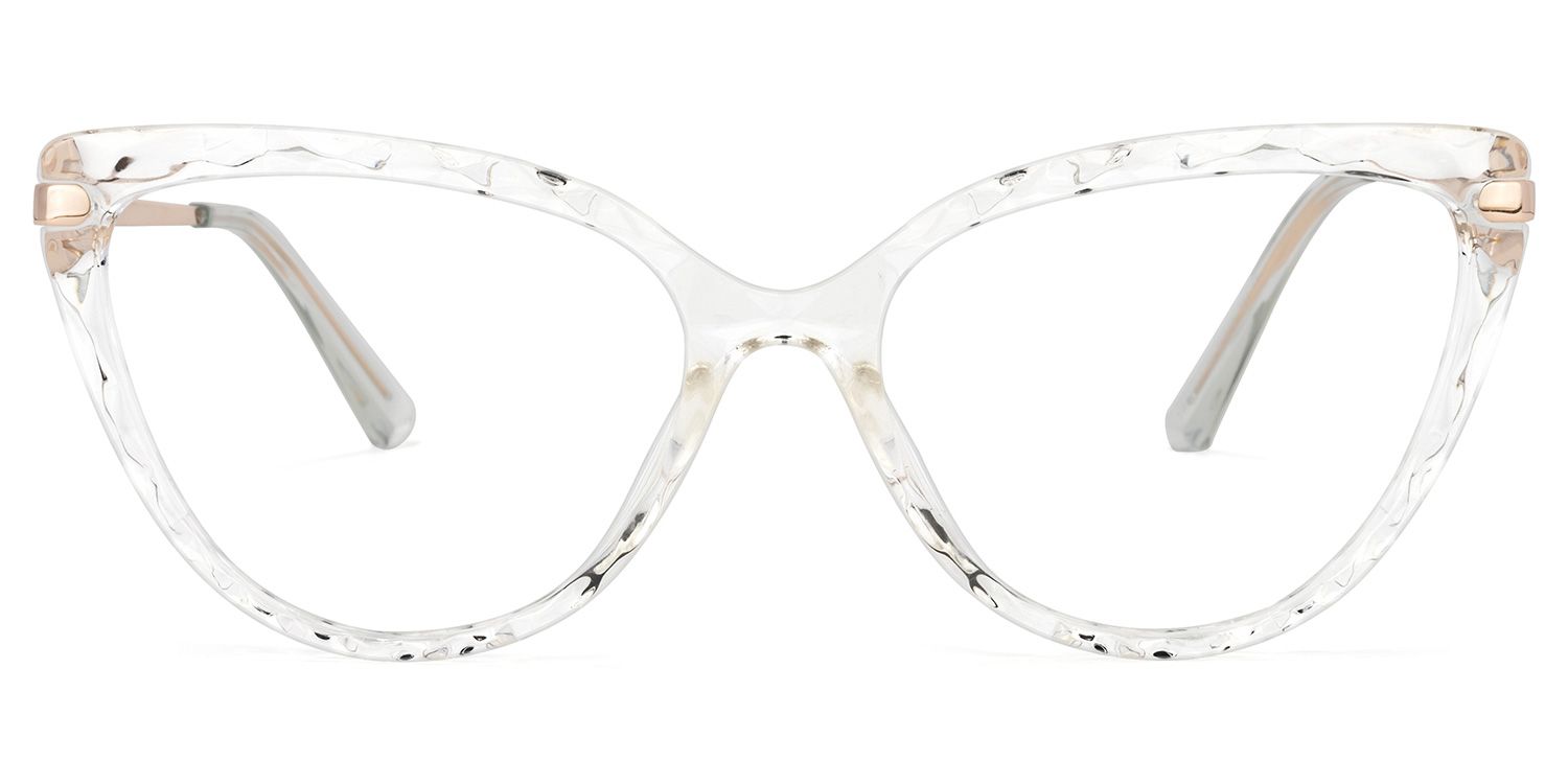 Lucas Weiß Klar Cateye Brille0