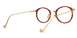 Laboy Rot-Tortoise Rund Brille2