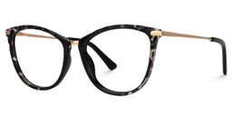 Vaughan Schwarz-Tortoise Cateye Brille1