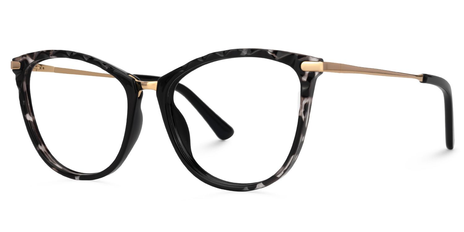 Vaughan Schwarz-Tortoise Cateye Brille1