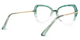 Mia Grün Klar Schmetterling Brille4