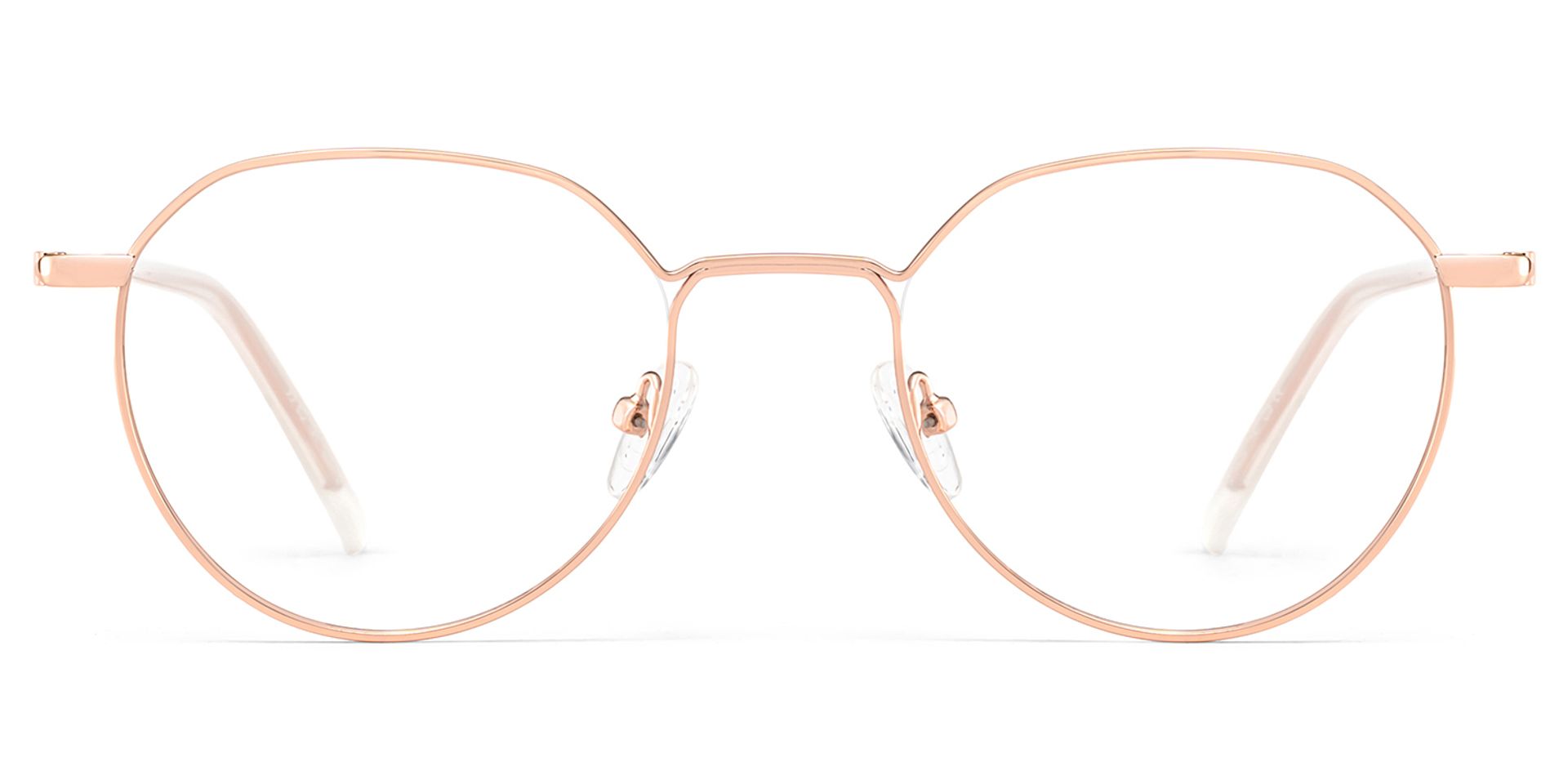 Thea Gold Geometrisch Metall Brille2