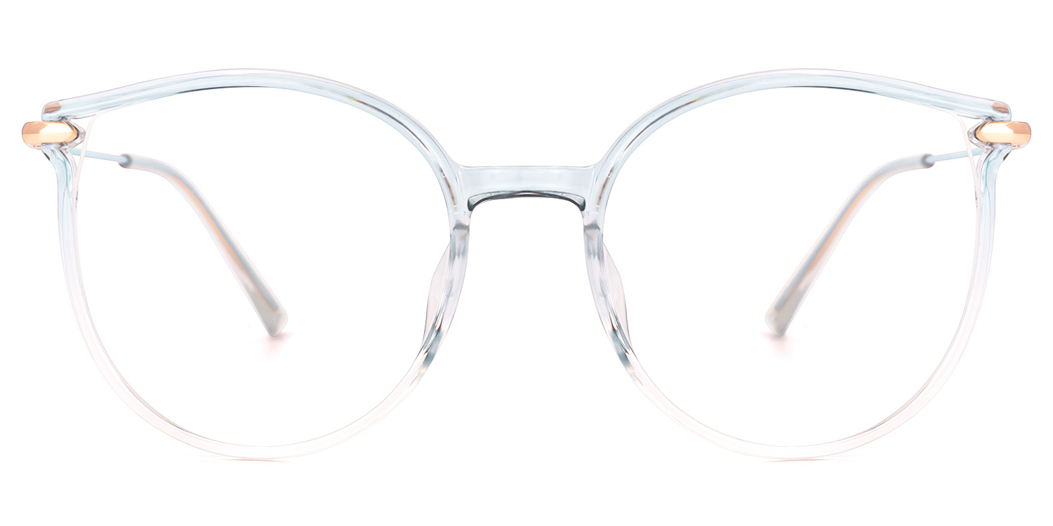 Yadejah Blau Kristall Cateye Brille0