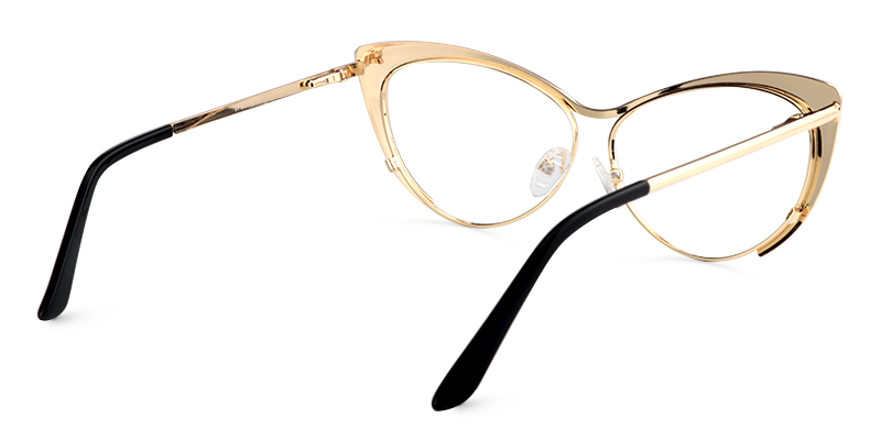 Ellen Gold Cat Eye Brille4