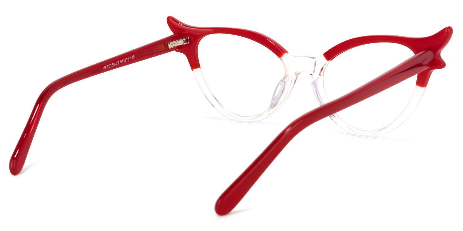 Judy Kristall Rot Cat Eye Brille4