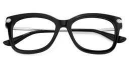 Vernella Schwarz Quadratisch Brille1