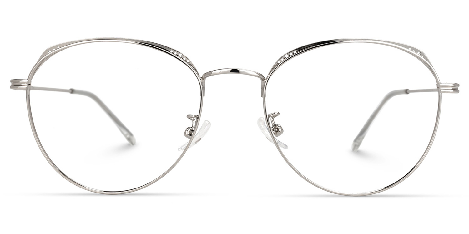 Madge Silber Rund Brille0