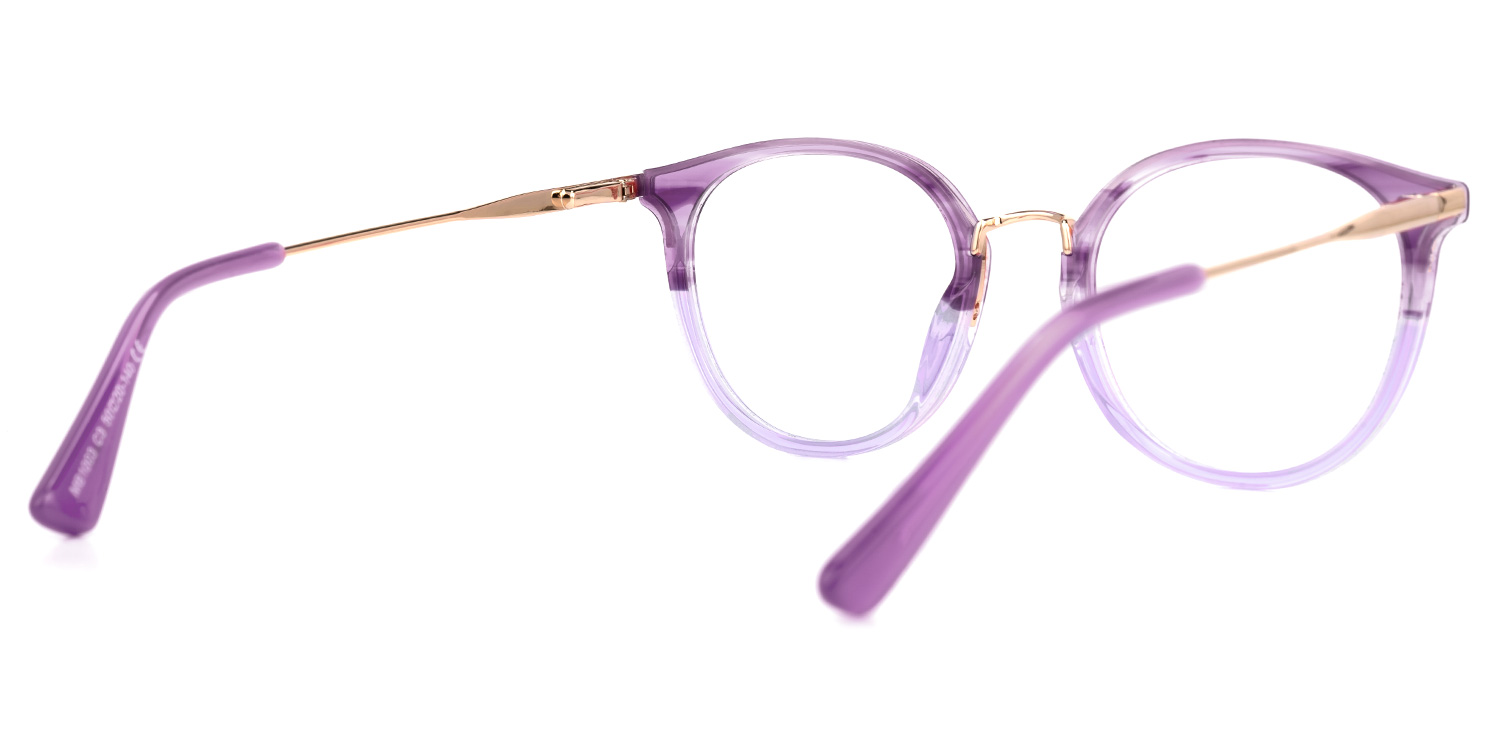 Adara Lila Kristall Rund Brille2