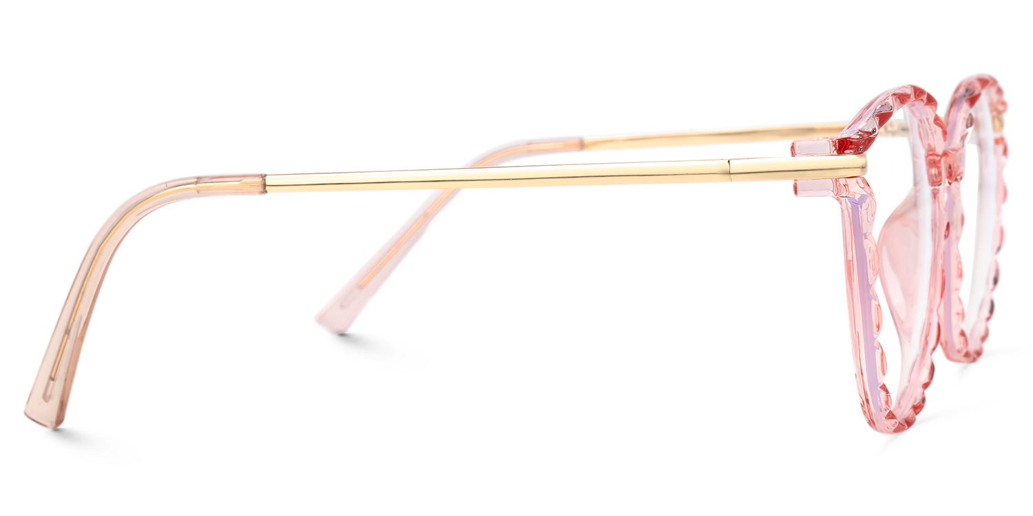 Rosita Blumenmuster-Rosa Cateye Brille3