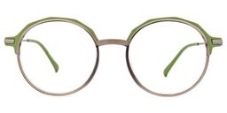 Jessye Grün Rund Brille0