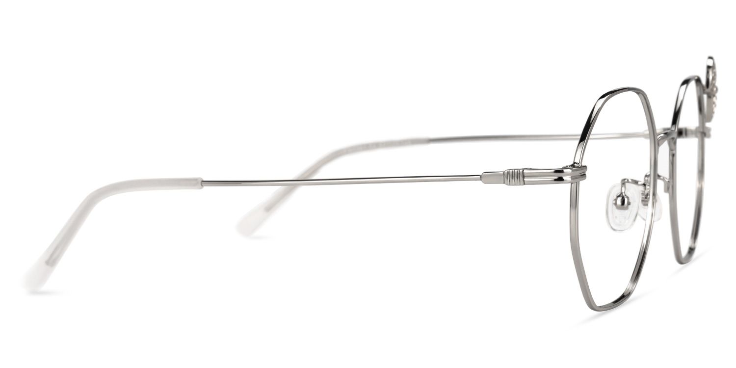 Kaitlyn Silber Geometrisch Brille3
