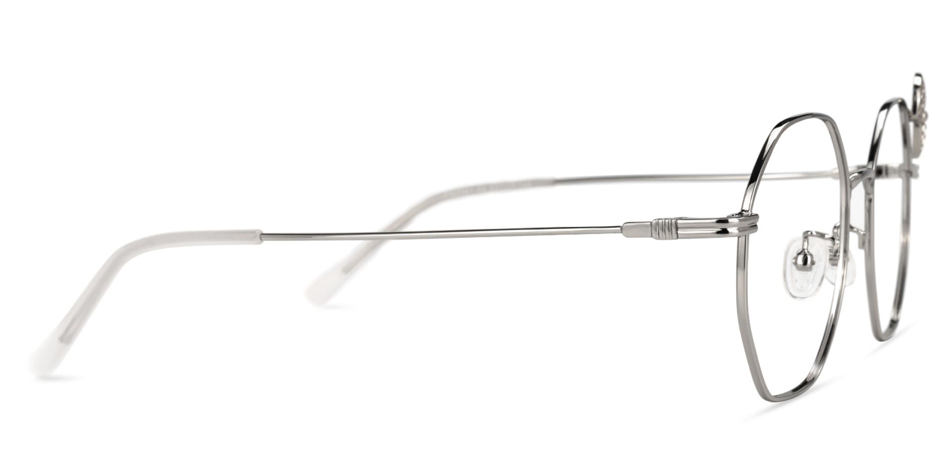 Kaitlyn Silber Geometrisch Brille3