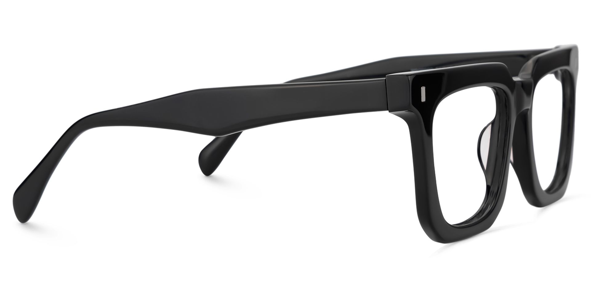 Lukas Schwarz Rechteckig Acetat Brille4